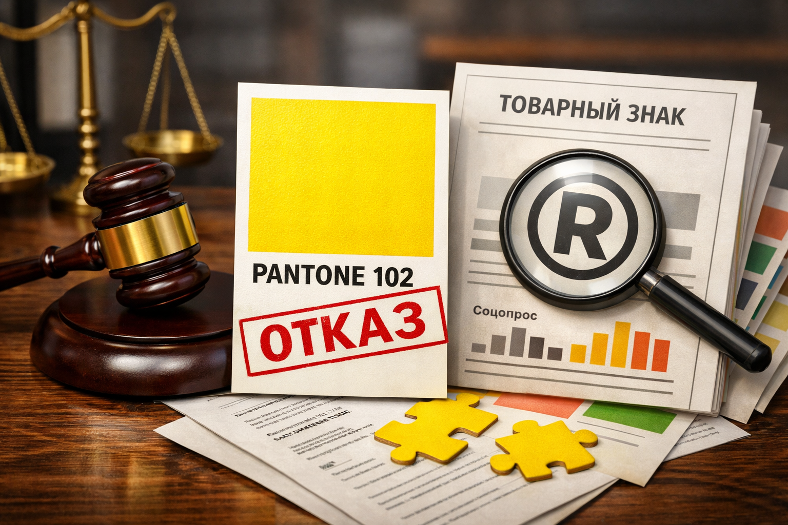 Иллюстрация к разбору дела о цветовом товарном знаке и услугах по распространению лотерей